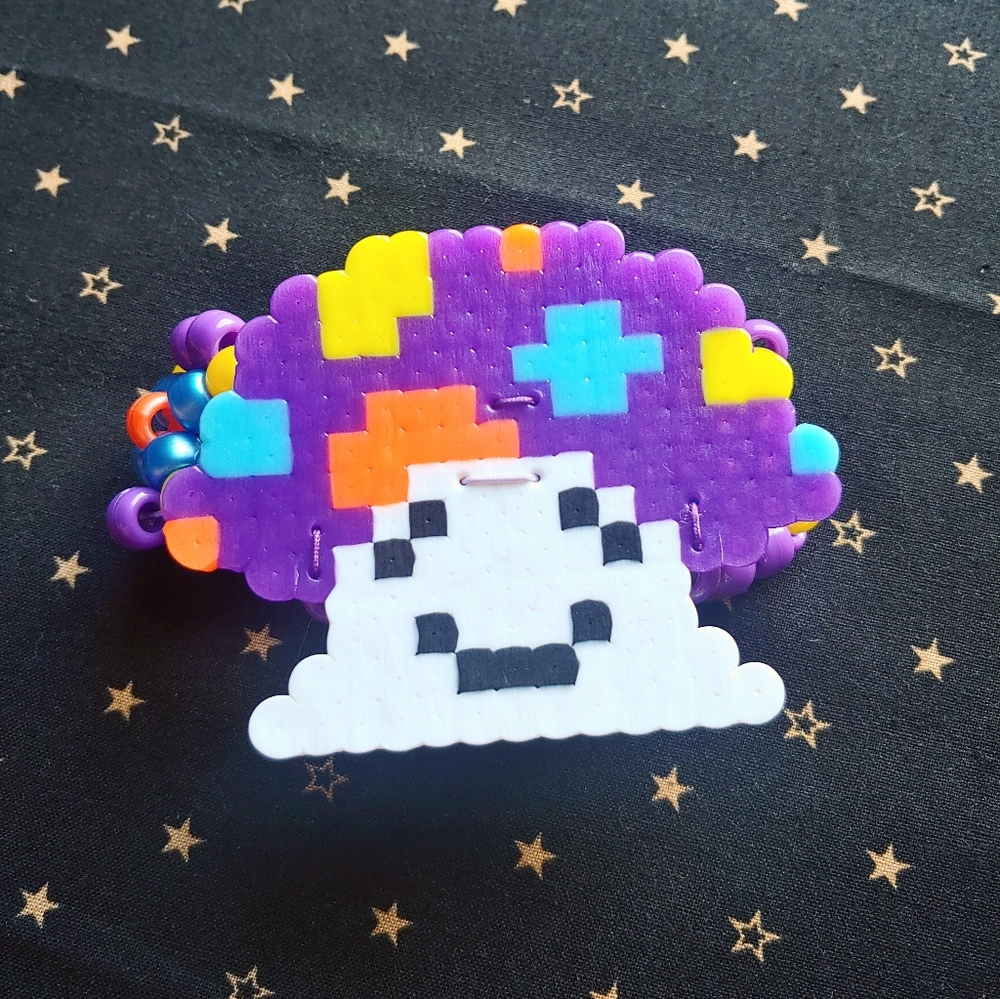 Mushroom Perler Kandi Cuff